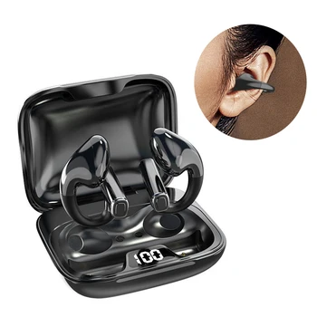 BT500 Kemik İletim Bluetooth uyumlu İş Kulaklık Stereo Surround Ses Gürültü İptal Kablosuz Müzik Kulaklık