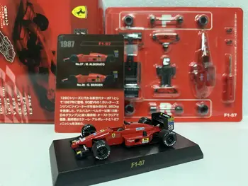 1/64 KYOSHO Ferrari Ferrari F1-87 Borg F1 araba Alberto 1987 Koleksiyonu die-cast alaşım monte araba dekorasyon modeli oyuncaklar