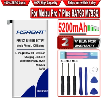 HSABAT 5200mAh BA793 Pil için Meizu Pro 7 Artı BA793 M793Q M793M M793H Piller