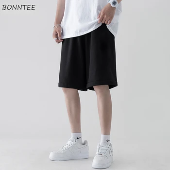 Erkekler Kurulu Şort Minimalist Tüm Maç Saf Renk Yakışıklı Erkek Pantolon Streetwear Genç Popüler Ulzzang Japon Moda Yeni