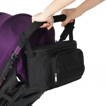 Çocuk Arabası Asılı Çanta Bebek Arabası Organizatör saklama çantası biberon bezi Bardak Tutucu Çok Fonksiyonlu anne için bebek bezi çantası Çantası