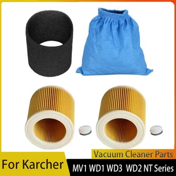 4 adet Tekstil filtre torbaları Islak Ve Kuru filtre süngeri Hepa Filtre Karcher MV1 WD1 WD2 WD3 Elektrikli Süpürge Parçaları