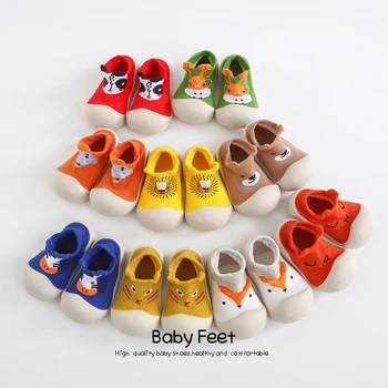 Bebek çorap Ayakkabı kaymaz Bahar Karikatür hayvan Ayakkabı Bebek Kız erkek bebek Yumuşak Kauçuk Taban ayakkabı