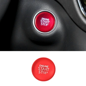 Araba Motoru Start-Stop Düğmesi Etiket Tek Anahtar Başlangıç Düğmesi Trim Sticker Hyundai Tucson Elantra 2021 2022 Kırmızı