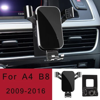 Araba telefon tutucu Audi A4 B8 B9 A5 Hava Firar Dağı Araba Styling Braketi GPS Standı Dönebilen Destek cep telefonu aksesuarları