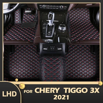 Araba Paspaslar Chery Tiggo İçin 3X2021 Özel Oto Ayak Pedleri Otomobil Halı Kapak İç Aksesuarları