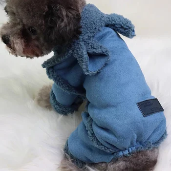 Köpek Tulum Kış Köpek Giyim Giyim Konfeksiyon Köpek Kostüm Pantolon Kıyafet Yorkie Pomeranian Bichon Kaniş Giyim Tulum