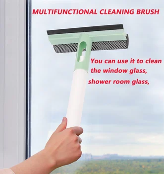 Pencere Temizleme Fırçası cam sileceği Ayna Pencere Çift taraflı Pencere Temizleyici Silecek Silecek Banyo Ev Temizlik Araçları