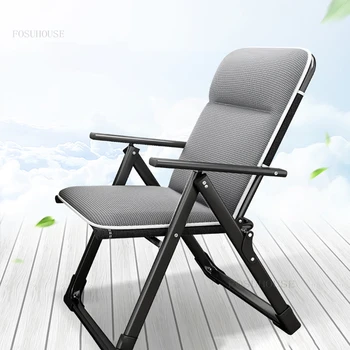 Modern Ev büro sandalyeleri Basit Ofis Mobilyaları Tembel Rahat Arkalığı Sandalye Katlanabilir Tek Koltuk Çalışma bilgisayar sandalyesi