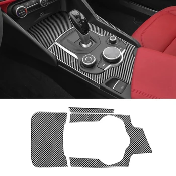 Araba Merkezi Konsol Kapak Trim Sticker Merkezi Konsol Kapak Trim Sticker Vites Paneli Alfa Romeo Giulia 2015-2023 İçin