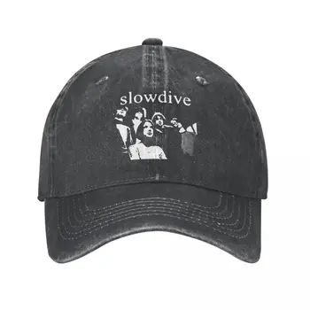 Vintage Slowdive İngilizce Rock Grubu Beyzbol Kapaklar Erkekler Kadınlar Sıkıntılı Yıkanmış Snapback Kap Açık Koşu golf şapkaları Şapka