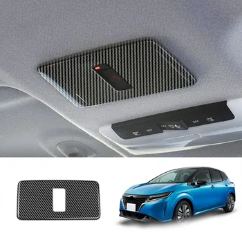 Araba Kapalı SOS Kapak Çatı Acil Durum Düğmesi Paneli Dekoratif Çerçeve Trim Nissan NOTE için E13 BAŞLADI 2020-2022 Karbon Fiber