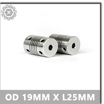 1 adet OD 19x25mm CNC esnek kaplin Mili 5mm ila 8mm Çoğaltıcı Kodlama Konektörü 10/8/6.35/6 / 5MM Çene şaft kaplini.