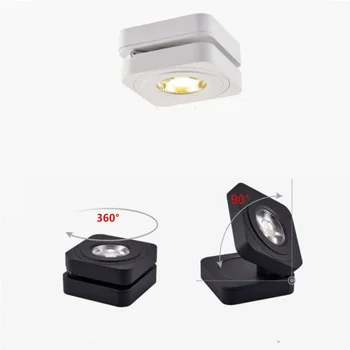 Katlanır 360 Derece Rotasyon LED downlight 10W 15W 18W yüzeye monte topak tavan Lambaları Spot ışık sıcak / doğal / soğuk beyaz
