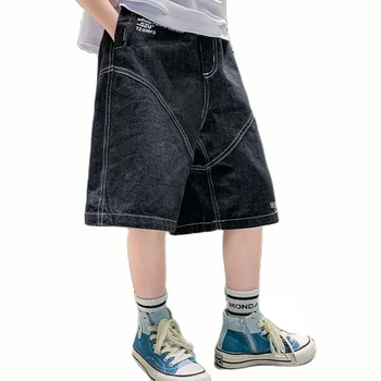 Erkek yazlık pantolonlar Düz Renk Erkek Kısa Rahat Tarzı Erkek Pantolon Çocuklar Genç Erkek Giysileri 6 8 10 12 14