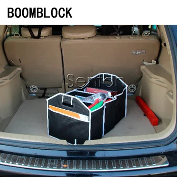 BOOMBLOCK Araba Styling Bagaj Depolama Katlanır Çanta VW Polo Golf 4 Için 5 Passat Hyundai Tucson Solaris Ix35 Mitsubishi Aksesuarları