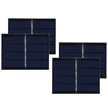 4 Adet 0.65 W 2V DIY güneş paneli modülü sistemi güneş oyuncak ışık pil şarj 60x80mm güneş paneli modülü