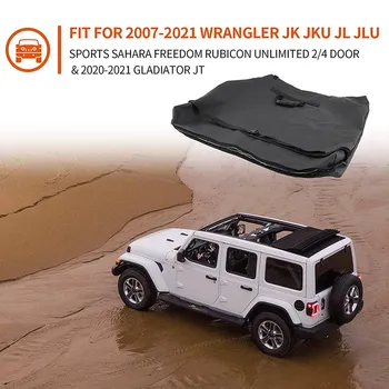 Özgürlük Üst Paneller saklama çantası Jeep Wrangler JK için JKU JL JLU 2 Kapı 4 Kapı Sert Üst Modeller JT 2007-2021 (Siyah)