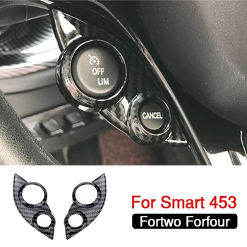 Araba direksiyon Düğmesi Dekoratif Kapak direksiyon Modifikasyon Sticker Akıllı Fortwo Forfour 453 İç Aksesuarları