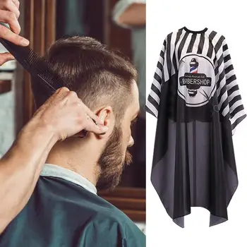 1 Takım Kuaförlük Elbise Faydalı Polyester Tafta yapışkan Olmayan Saç Berber Dükkanı Kaynağı Berber Pelerin Saç Kesimi Önlük