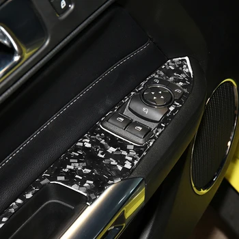 Pencere Kontrol panel dekorasyon Dövme Doku Karbon Fiber Araba tickers Ford Mustang 2015-2021 İçin İç Aksesuarları