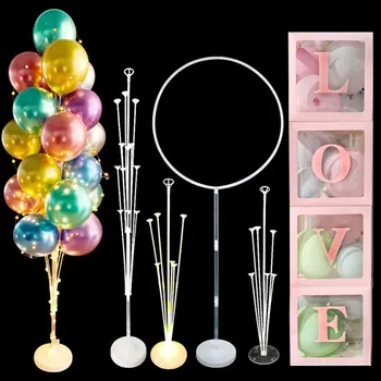1/2 Set Balonlar Standı Tutkal Nokta Balon Tutucu Sütun Düğün Doğum Günü Partisi Dekorasyon Çocuklar Bebek Duş Balonları Destek Malzemeleri