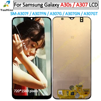Samsung galaxy A30S A307 A307F A307FN A307G lcd ekran dokunmatik ekranlı sayısallaştırıcı grup samsung için yedek a30s LCD