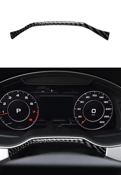 Audi için Q7 4M 16-19 Araba İç Dekorasyon Merkezi Konsol Dashboard krom çerçeve Trim Karbon Fiber Çıkartmalar Oto Aksesuarları