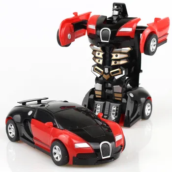 Mini 2 İn 1 oyuncak arabalar Tek anahtar Deformasyon Araba Oyuncak Otomatik Dönüşüm Robot Model Araba Diecasts Oyuncak Erkek Hediyeler çocuk oyuncakları