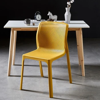 İskandinav Plastik Yemek Sandalyesi Boş Zaman Açık Havada Sandalye tasarım sandalye Modern Minimalist Kahve Müzakere Sandalye