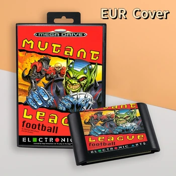 mutant Ligi Futbol EUR kapak 16bit retro oyun kartuşu Sega Genesis Megadrive video oyunu konsolları