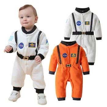 Astronot Kostüm Uzay Takım Elbise Tulum Bebek Erkek Yürüyor Bebek Cadılar Bayramı Noel Doğum Günü Partisi Cosplay süslü elbise