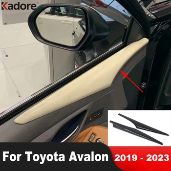 Toyota Avalon 2019 için 2020 2021 2022 2023 Karbon Araba Ön İç Kapı Kol Dayama Kapağı Trim Kalıplama Şerit İç Aksesuarları