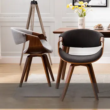 Ahşap Mutfak yemek sandalyesi Lüks Relax Geri Mutfak yemek sandalyeleri Yatak Odası Oturma Odası Sillas De Comedor İç Dekorasyon