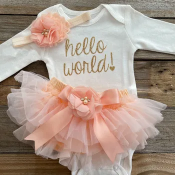 Bebek Kız Vaftiz elbisesi İlk 1st Doğum Günü Partisi Kıyafeti Kız Bebek Yenidoğan Toddler Doğum Günü Giysileri Bebek Vestido Infantil