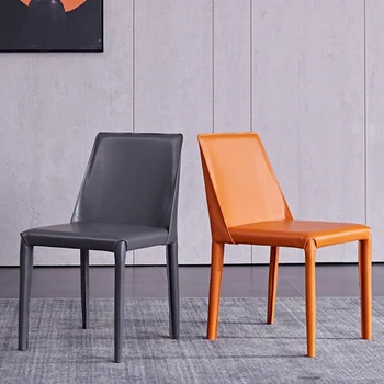 Vanity İskandinav Sandalyeler Ofis Accent Katlanabilir Deri Oturma Odası Salon Lüks Sandalyeler Rahat Yatak Odası Şezlong FurnitureLJYXP
