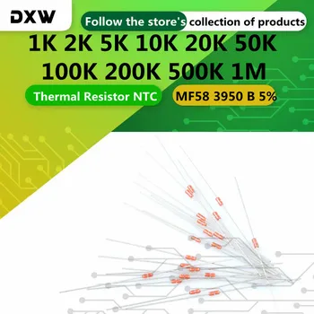 20 Adet / grup Termal Direnç NTC MF58 3950 B 5% 1K 2K 5K 10K 20K 50K 100K 200K 500K 1M 1/2/3/5/10 / K Ohm R Termistör Sensörü