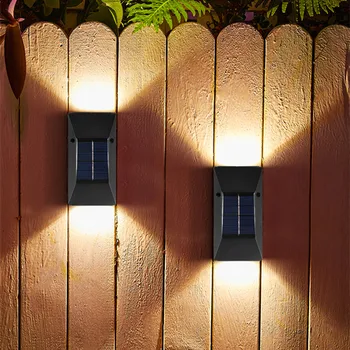 6 LED Güneş Lambası Açık LED ışıkları IP65 Su Geçirmez Bahçe Dekorasyon Balkon yard Sokak Duvar Dekor Lambaları bahçe lambası