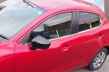Mazda 2 Demio 2015 + Araba Styling Koruyucu Dekorasyon Aksesuarları Dış Sticker Kapı Alt Pencere Trim Şerit Kalıplama
