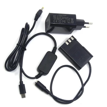 USB Tip-C şarj aleti kablosu+EP-5 EP5 EN-EL9 ENEL9 Kukla Pil DC Kavrama+PD Şarj İçin Nikon D40 D40X D60 D3000 D5000