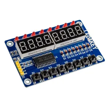 TM1638 8-Bit Dijital LED Tüp 8 Basma Düğmeli LED Ekran Modülü Arduino için