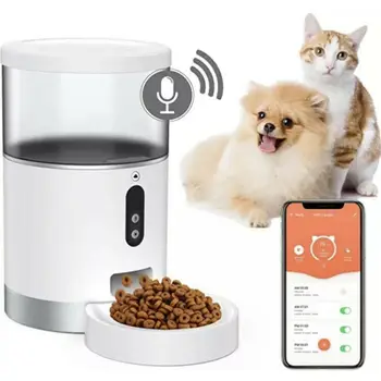 RSH Uzaktan Kumanda akıllı wifi kamera Pet Gıda Dağıtıcı 7L besleyici otomatik pet