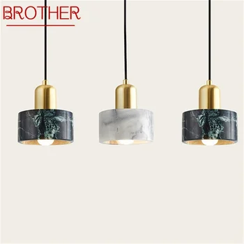 BROTHER Nordic kolye ışık Modern mermer LED lamba aksesuarı dekoratif ev yemek odası için