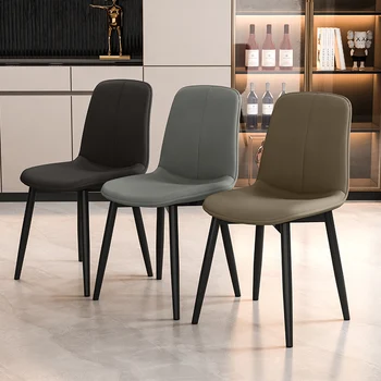 Mobil Lüks yemek masası sandalyesi Accent Yastık Modern Ergonomik Deri Ofis yemek sandalyesi İskandinav Sillas Comedor mutfak mobilyası