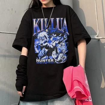 y2k Harajuku Büyük Boy T Shirt Yaz Kısa Kollu Tees Anime Baskı T-shirt Kadın Hip Hop Streetwear Üstleri Kadın Giyim