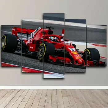 F1 Ferrari Sebastian Vettel Yarış Tuval Duvar Sanat Baskı Ev Dekor Resimleri Odası Dekor HD Baskı Posteri Yok Çerçeveli