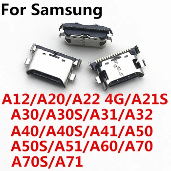 100 Adet Şarj Cihazı USB Şarj Portu Dock Konektör Samsung A12 A20 A22 A21S A30S A31 A32 A40S A41 A50S A51 A60 A70S A71