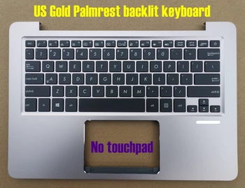 ABD Altın Palmrest arkadan aydınlatmalı klavye için Asus UX310U UX310UA UX310UQ UX310UF UX310UAK UX310UQK 90NB0CJ2-R31US0
