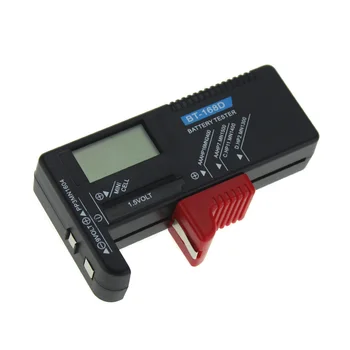 BT-168 Evrensel Düğme Çoklu Boyut pil test cihazı AA/AAA/C/D/9V / 1.5 V lcd ekran Dijital pil test cihazı Volt Checker