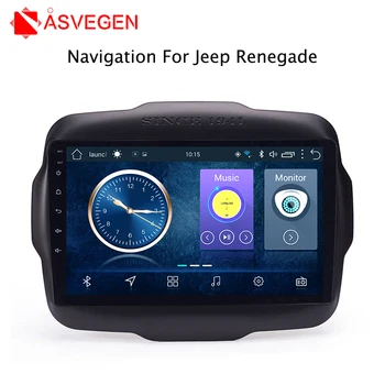 9 inç Android 6.0 Tam Dokunmatik Ekran Araba Multimedya Sistemi Oynatıcı Jeep Renegade 2016-2018 İçin Araba Oto GPS Radyo Navigasyon